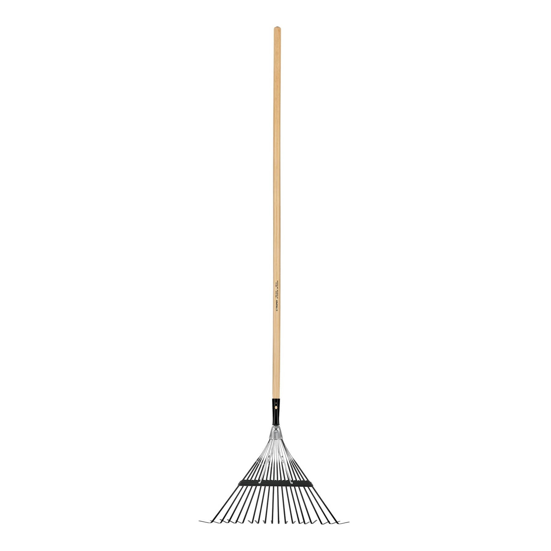 Escoba metálica para jardín, recta, 18 dientes, mango 48"