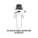Conector 1/2" macho de ABS con tuerca de ajuste manual