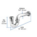 Céspol 1-1/2", sin contra, latón cromo, para fregadero