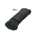 Piola de Nylon Paracord de 4mm x 15 m, negro, Fiero