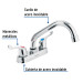 Mezcladora 4" para lavabo, tubular, manerales palanca