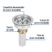 Contracanasta 3-1/2" inox, instalafácil, tubo inox, Foset