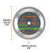 Disco sierra 7-1/4" multimaterial, 60 dientes centro 5/8"