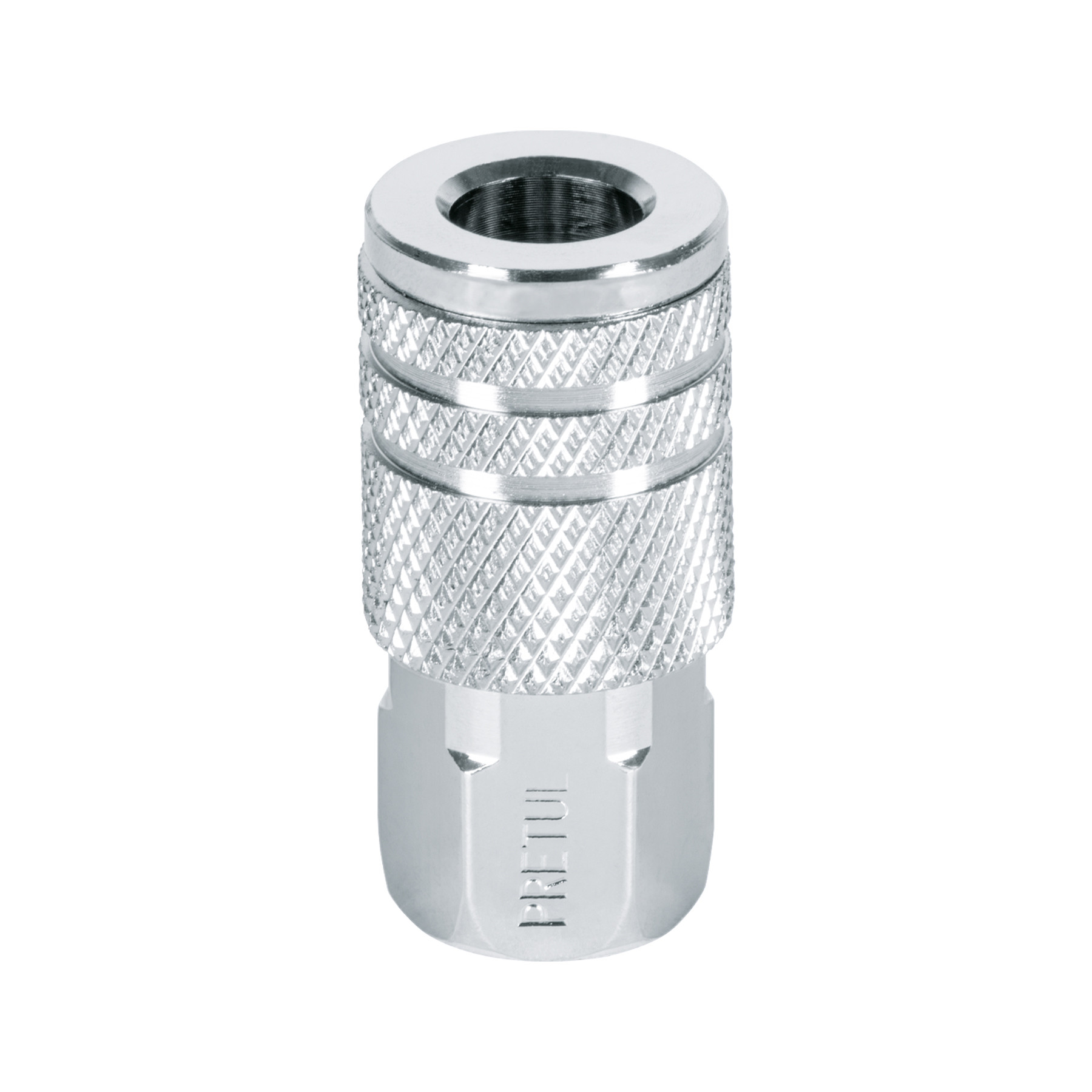 Cople acero, cuerda 1/4NPT, hembra, Pretul