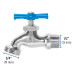 Llave para manguera, cromada, 130 gr, entrada 1/2", Foset