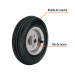 Rueda neumática 10" para eje lateral, Truper