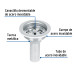 Contracanasta 3-1/2" inox, tubo inox, Foset