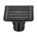 Resumidero cuadrado 4"x 4", acero inoxidable, negro, Aqua