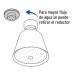 Regadera redonda 2-3/4" sin brazo, Foset