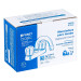 Mezcladora 4" para lavabo, cuello curvo, manerales acrílico