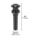 Contra p/lavabo, 1-1/4", sin rebosadero, push, latón, negro