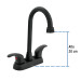 Mezcladora negro mate 4" p/lavabo, tipo bar, palanca, Foset