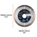 Disco de diamante de 4-1/2" x 1.3 mm corte de porcelanato