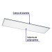 Panel delgado colgante de LED 45 W 30 x 120 cm luz neutra