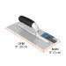 Llana canto recto 11", 10 remaches, mango comfort grip