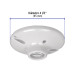 Portalámpara de porcelana, 4-1/2", redonda, a granel Volteck