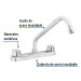 Mezcladora larga 8" p/fregadero manerales hex car compresión