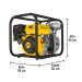 Motobomba autocebante 3" x 3" a gasolina 6-1/2 HP, PRETUL