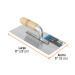 Llana 11" canto recto, 6 remaches, mgo madera, Truper