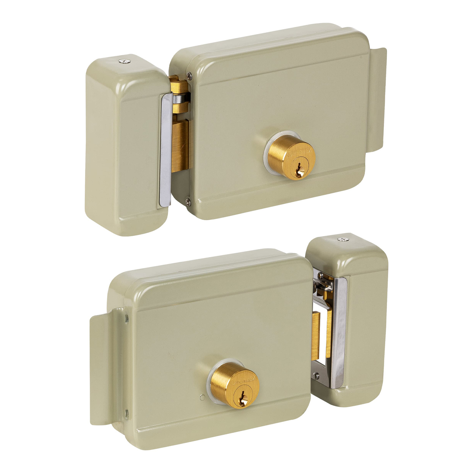 Cerraduras electromecánicas de sobreponer, 12 V c.a. sin botón