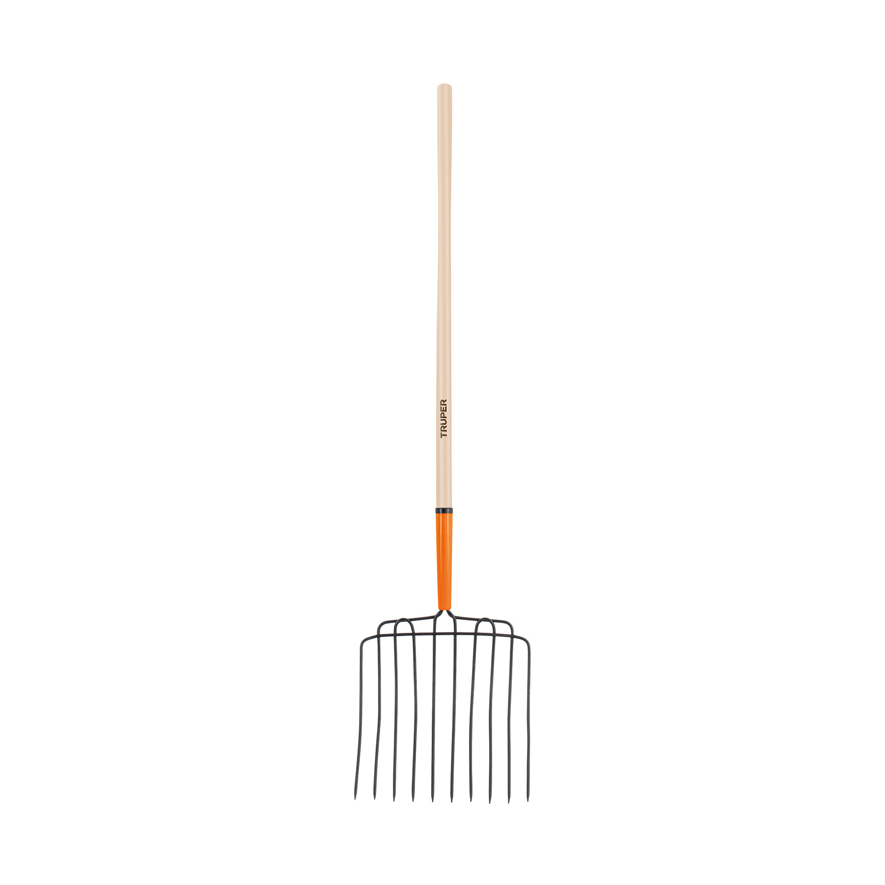 Bieldo para estiércol 10 dientes, mgo largo 48", cab/soldada