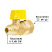 Válvula de control de latón para gas, 3/8" x 1/2", Foset