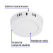 Luminario LED tipo plafón 6 W, redondo, luz cálida, blanco