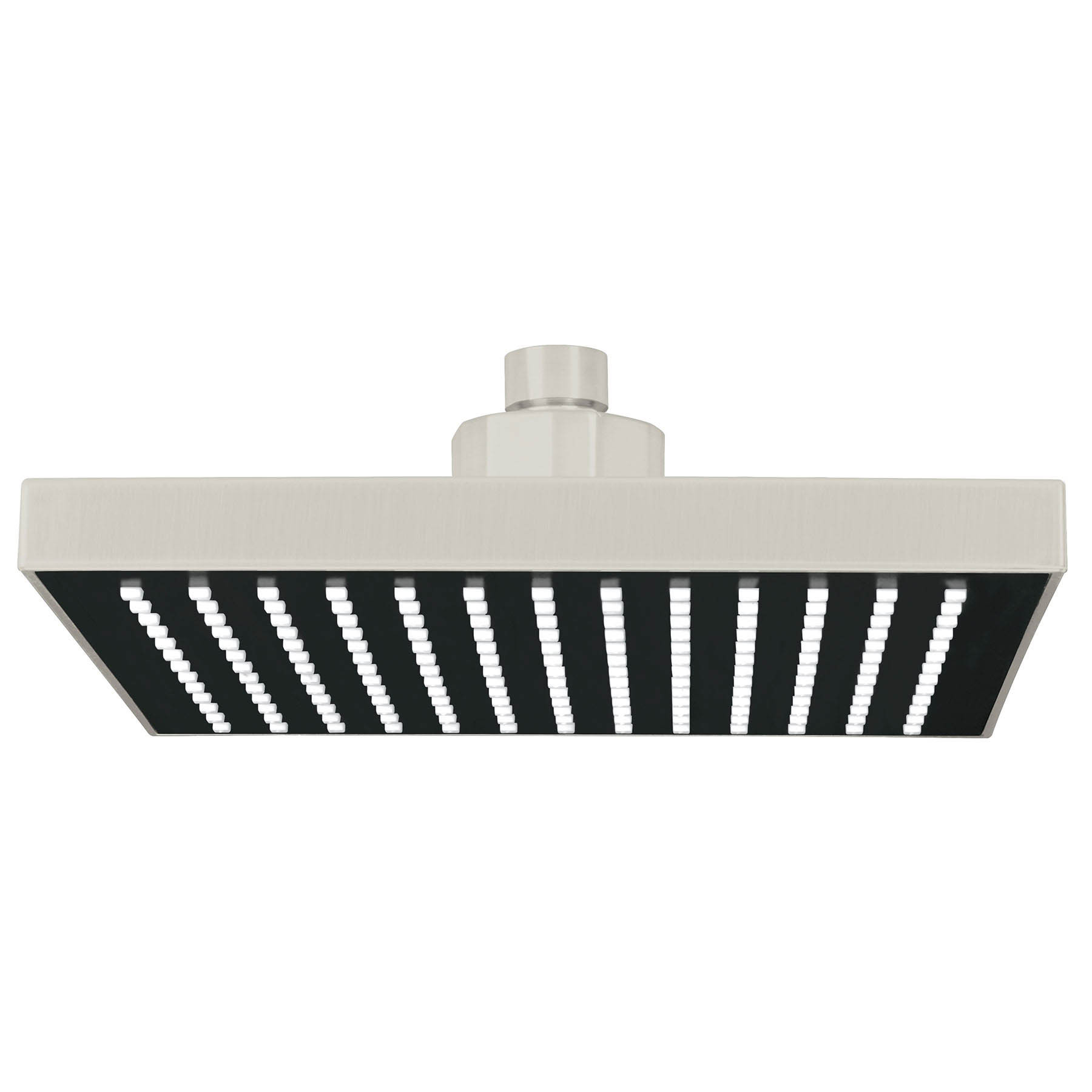 Regadera cuadrada ABS 8" acabado satín sin brazo, Foset