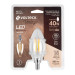 Lámpara LED tipo vela 4 W con filamento base E12 luz cálida