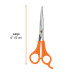 Tijera 6" de acero inoxidable con gancho para estilista