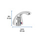 Maneral de palanca p/monomando de lavabo AEM-44, cromo, Aero