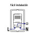 Contacto aterrizado + 2 puertos USB, negro, línea Italiana