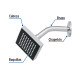 Regadera cuadrada ABS 4" acabado cromo con brazo, Foset