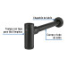 Céspol de bote minimalista 1 1/4", negro, para lavabo, Foset