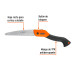 Serrucho plegable 7" hoja recta 11 DPP mango plástico,Truper