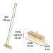 Cepillo para impermeabilizar con cerdas de ixtle, mango 48"