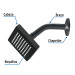 Regadera cuadrada ABS 4" acabado negro mate con brazo, Foset