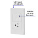 Placa armada 1 interruptor,1contacto,1.5mod,Española, blanco