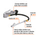 Inflador calibrador de cabeza doble, profesional, 1/4 NPT