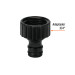Conector 3/4" rápido hembra de ABS, sistema click