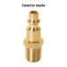 Conector rápido de latón, tipo M, cuerda 1/4" NPT, macho