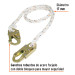 Cable de posicionamiento cuerda de poliéster de 1.5 m, ANSI