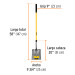 Pala cuadrada Tru Pro, mango largo de fibra de vidrio 48"