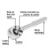 Matraca cuadro 3/8" cabeza de pera liberación rápida, Pretul