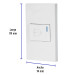 Placa armada 1 interruptor de timbre,1.5mod, Española,blanco