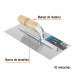 Llana 11" canto recto, 10 remaches, mgo madera, Truper
