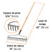 Rastrillo jardinero Classic, 16 dientes, mango 54", Truper
