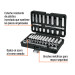 Juego de 45 herramientas cuadro 3/8" std y mm para mecánico