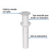 Contra para lavabo c/rebosadero, polipropileno, 1-1/4"