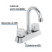 Mezcladora plástica 4" cuello tipo bar para lavabo, standard